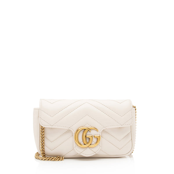 Gucci Matelasse Leather GG Marmont Super Mini Bag (SHF-23685) – LuxeDH