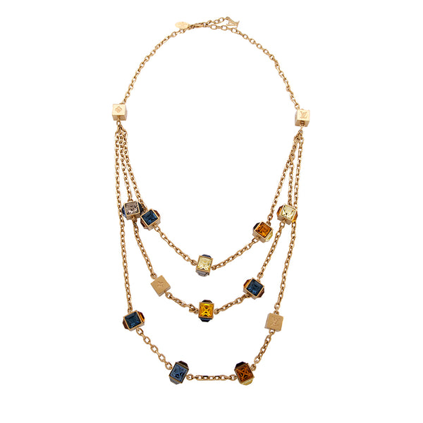 Louis Vuitton Multicolor Swarovski Gamble Long Necklace – The Closet