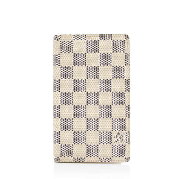 LOUIS VUITTON Damier Ebene Simple Checkbook Cover Wallet 104564