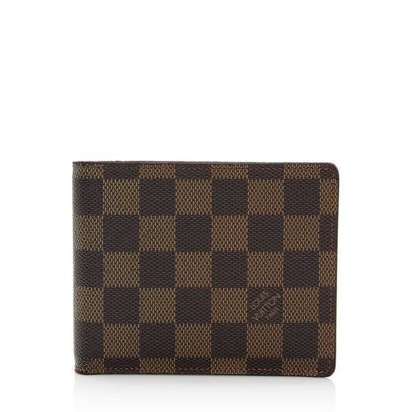 Louis Vuitton Men's Wallet (Damier Eben, Leather, Used)
