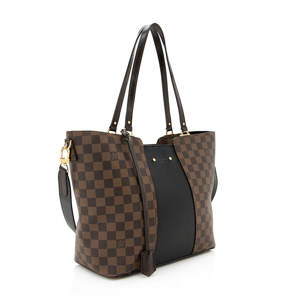Louis Vuitton Damier Ebene with Pink Leather Jersey Tote Bag