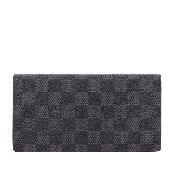 Louis Vuitton Damier Graphite Pattern Brazza Wallet - Black