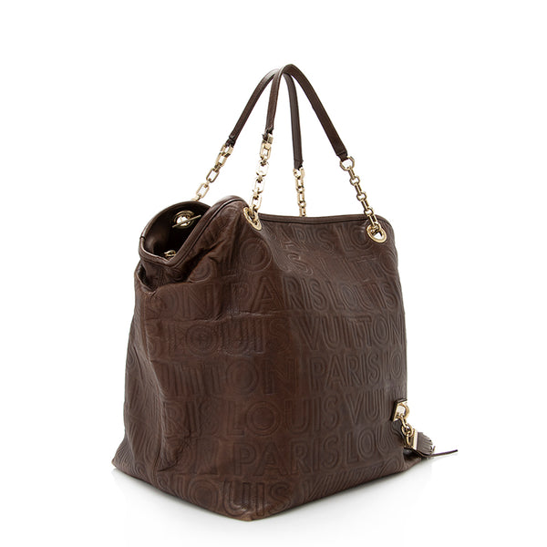 Louis Vuitton - Whisper GM Souple Leather Bag Burgundy