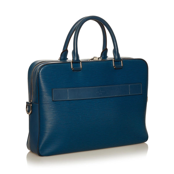 Louis Vuitton Blue Epi Leather 'Porte Documents' Briefcase with