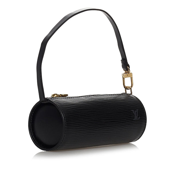 $1400 Louis Vuitton Soufflot Epi Black Leather Bag & Accessories Pouchette  - Lust4Labels