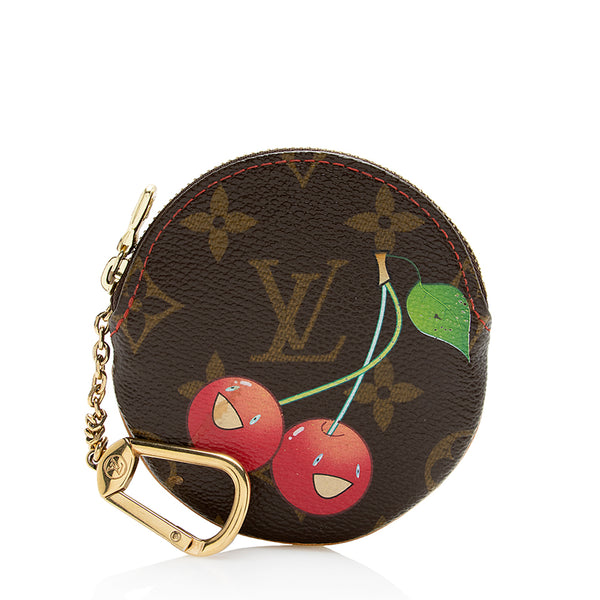 Authentic Louis Vuitton Limited Edition Cerise Cherry Round Coin Key Purse