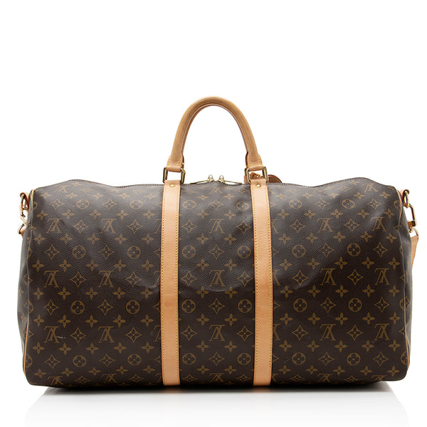 Louis Vuitton - Keepall Bandoulière 55 - Grey - Monogram Canvas - Men - Travel Bag - Luxury