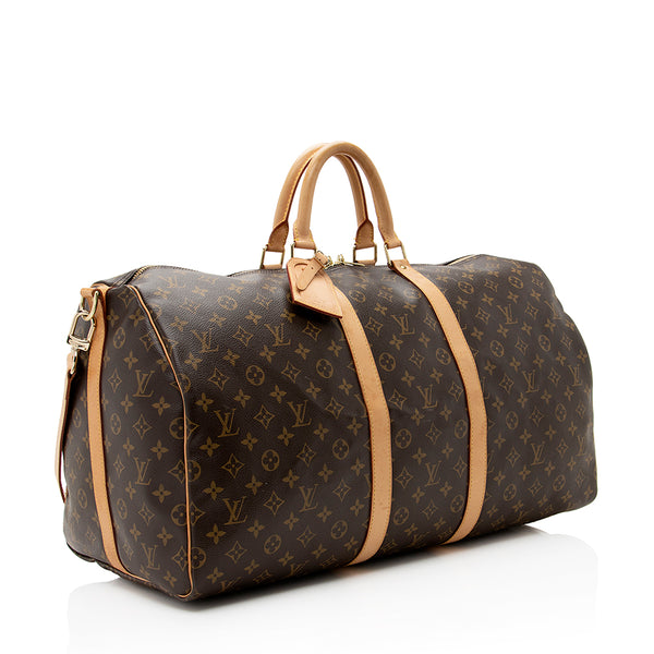 Louis Vuitton Canvas Large Keepall Bandouliere 55 Duffel Bags