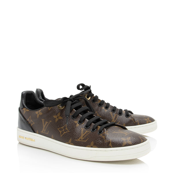 Louis Vuitton Monogram Canvas and Patent Leather Frontrow Sneakers Size  38.5 at 1stDibs