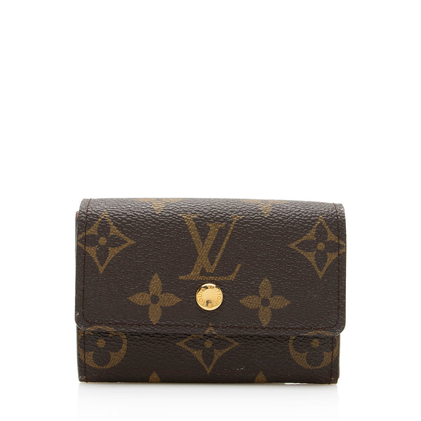 Louis-Vuitton-Monogram-Porte-Monnaie-Plat-Coin-Case-Brown-M61930