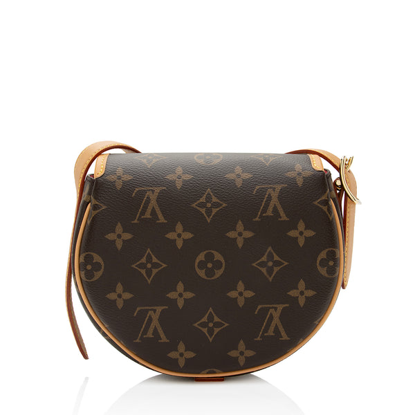 Louis+Vuitton+Tambourine+Shoulder+Bag+Brown+Leather for sale online
