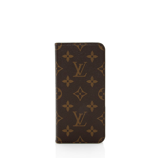 Louis Vuitton Brown Monogram Canvas Folio iPhone Cover Louis
