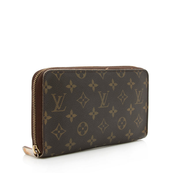 Louis Vuitton Monogram Canvas Zippy Organizer Wallet (SHF-16253