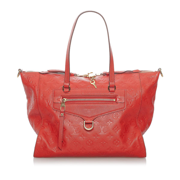 Louis Vuitton, Bags, Louis Vuitton Sully Tote Monogram Empreinte Leather  Pm Red