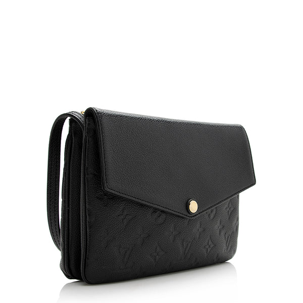 Louis Vuitton Black Leather and Monogram Canvas Twinset Bag Louis Vuitton