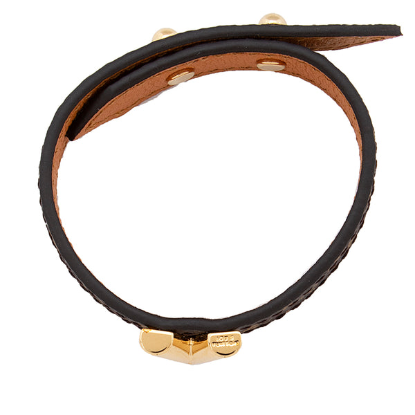 Louis Vuitton V Sautoir Monogram Leather Bracelet