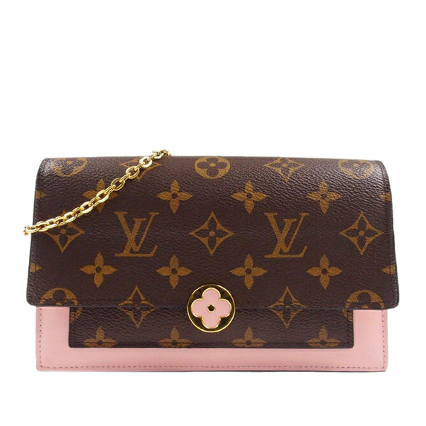 Louis Vuitton Brown Monogram Flore Wallet On Chain