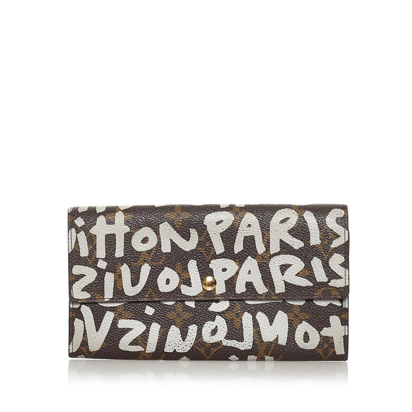 Louis Vuitton Monogram Sprouse Peach Graffiti Snap Wallet