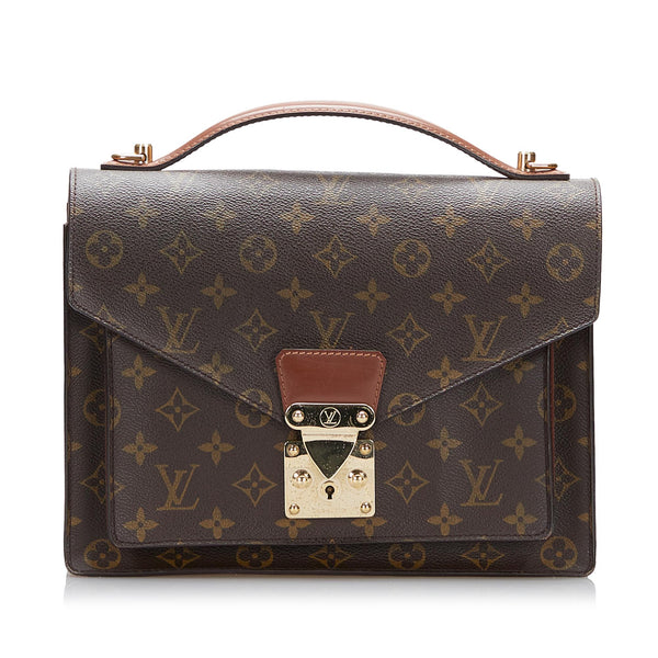 Sold at Auction: Louis Vuitton, Louis Vuitton LV Leather Monceau