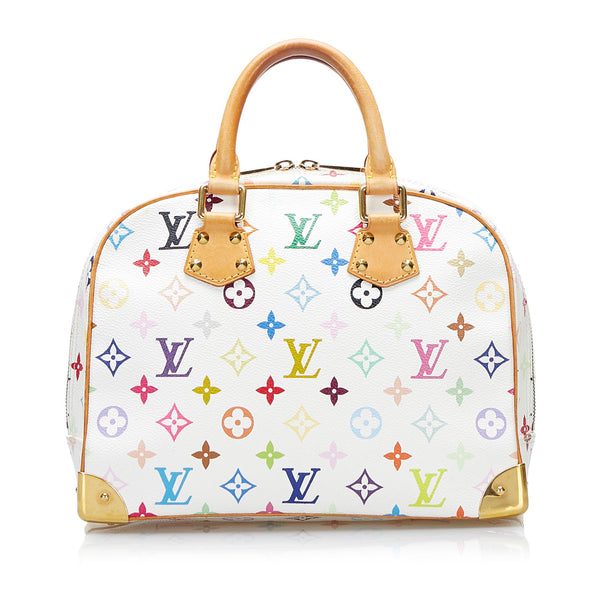 Louis Vuitton White Monogram Multicolor Trouville Bag.  Luxury