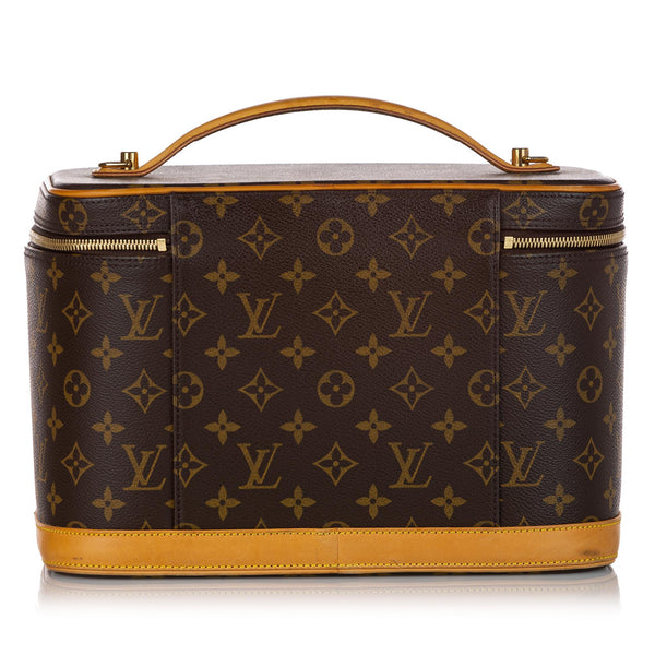 Louis Vuitton Monogram Vintage Vanity Trunk Bag Brown