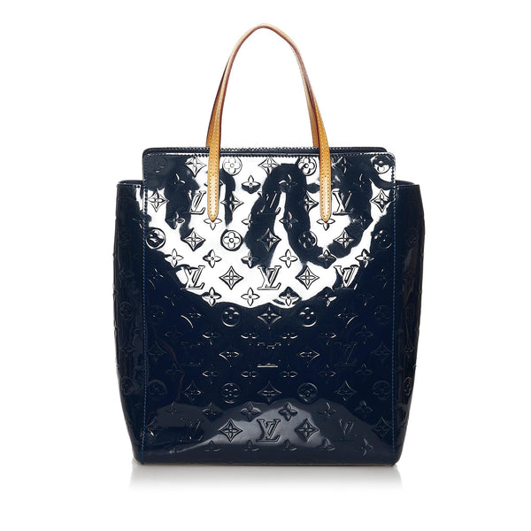 Neverfull patent leather handbag Louis Vuitton Blue in Patent