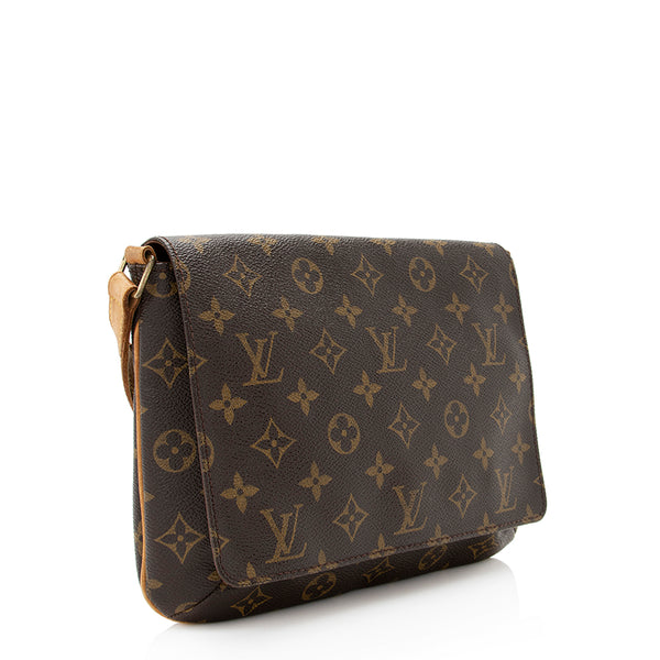 Authenticated used Louis Vuitton Shoulder Bag Monogram Musette Tango M51257 Brown Women's Canvas, Adult Unisex, Size: (HxWxD): 18.5cm x 25cm x 6cm /