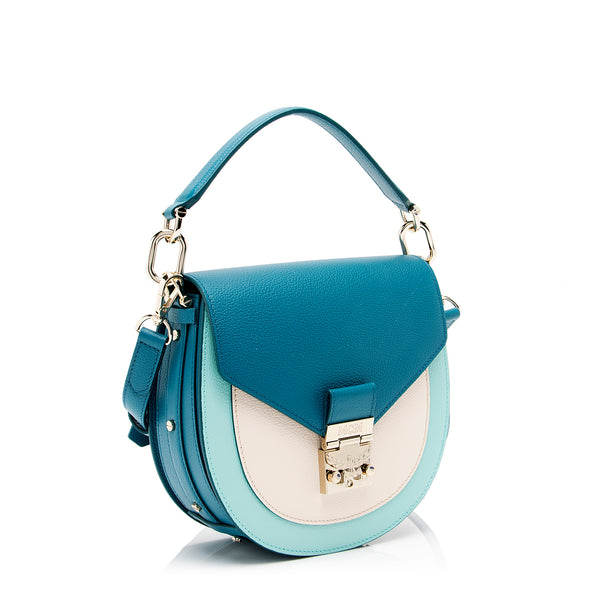 Patricia Visetos Leather Colorblock Small Shoulder Bag