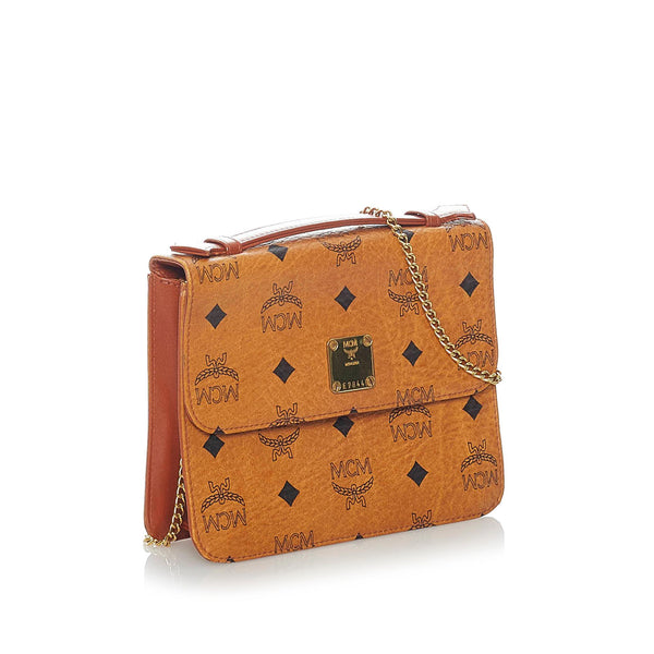 MCM Visetos Wallet On Chain - Brown Crossbody Bags, Handbags