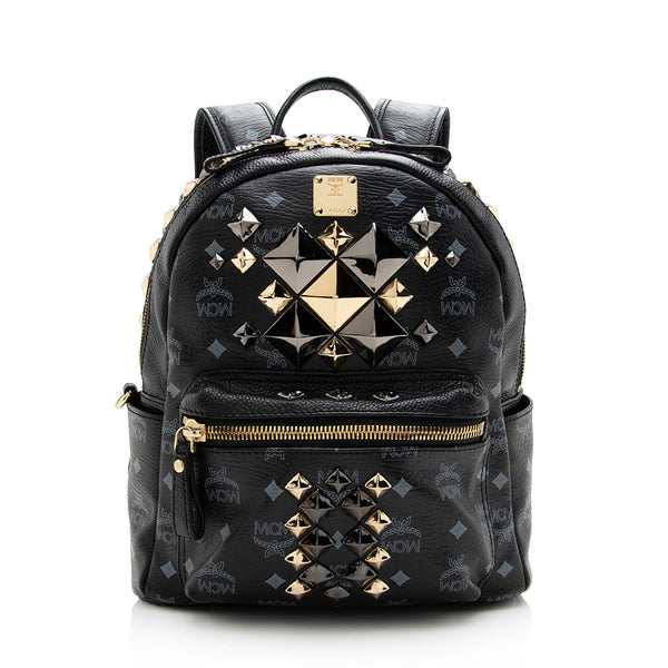 MCM Visetos Mini Studded Backpack (SHF-22827) – LuxeDH