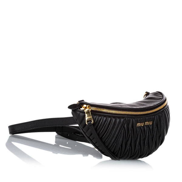 Miu Miu Matelasse Patent Leather Handbag (SHG-30085) – LuxeDH