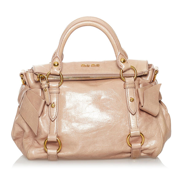 MIU MIU Vitello Lux Medium Bow Bag 111498