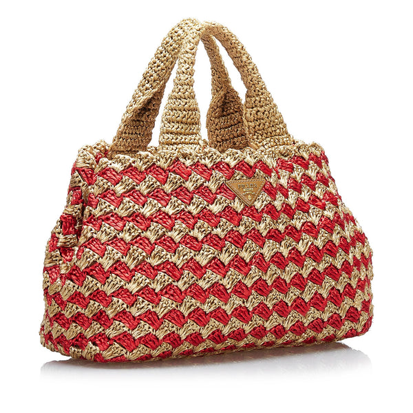 Prada Canapa Righe Stripe Tote Bag (SHG-27071) – LuxeDH