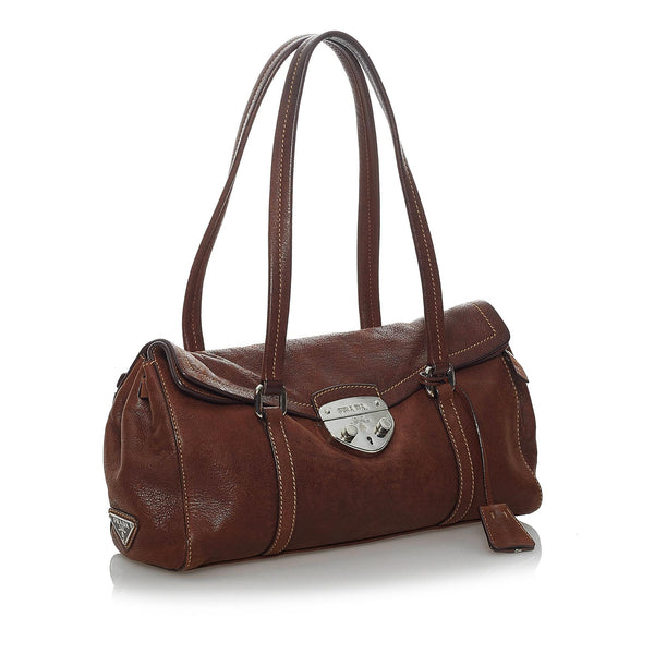 Prada Saffiano Leather Camera Shoulder Bag (SHF-15591) – LuxeDH