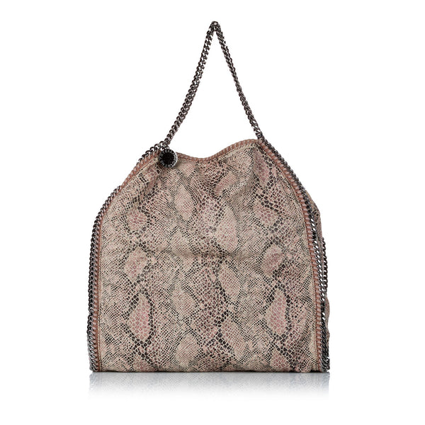 Stella McCartney python print faux leather hobo bag