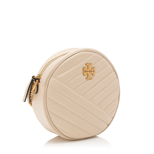Tory Burch Black Chevron Quilted Circle Leather Crossbody Bag, Best Price  and Reviews