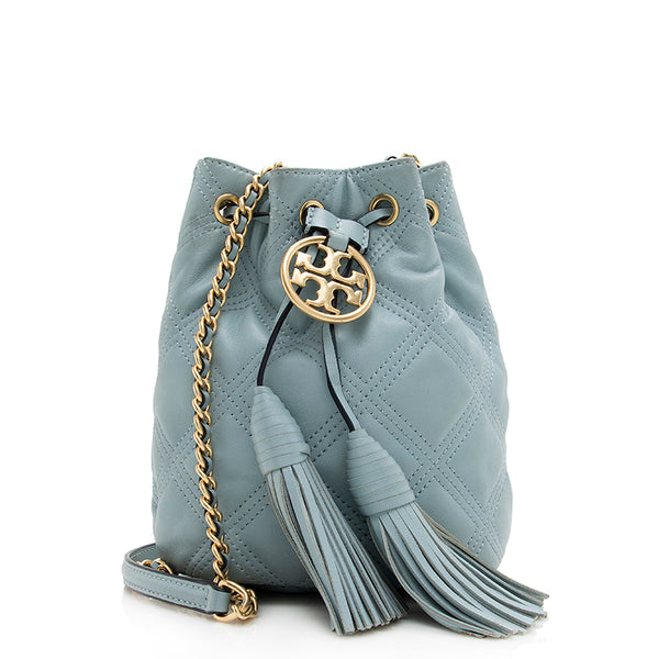 Tory Burch Quilted Leather Fleming Soft Large Bucket Bag