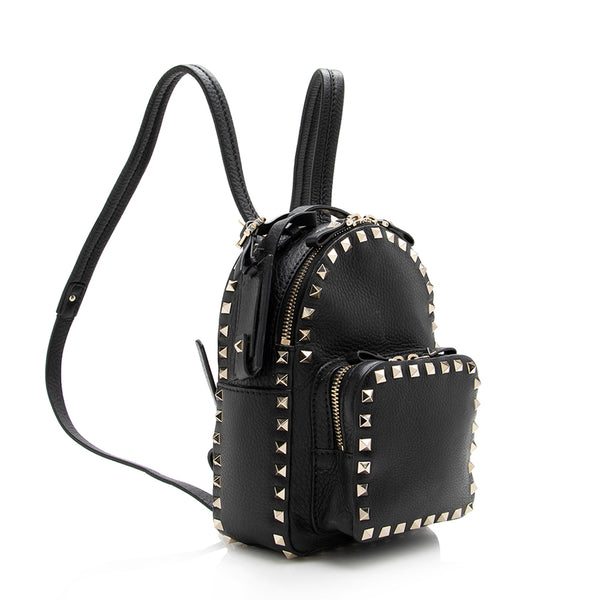 Rockstud leather backpack