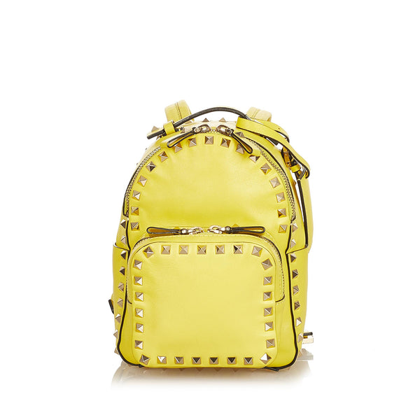 Valentino Rockstud mini backpack in gold leather