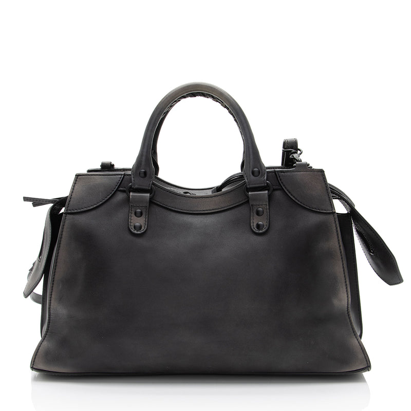 Balenciaga Grained Calfskin Neo Classic City Satchel (SHF-h4tc1d)