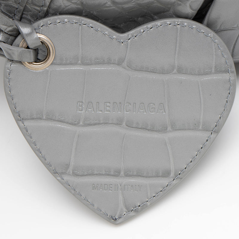 Balenciaga Croc Embossed Le Cagole Small Shoulder Bag (SHF-ymVG4a)