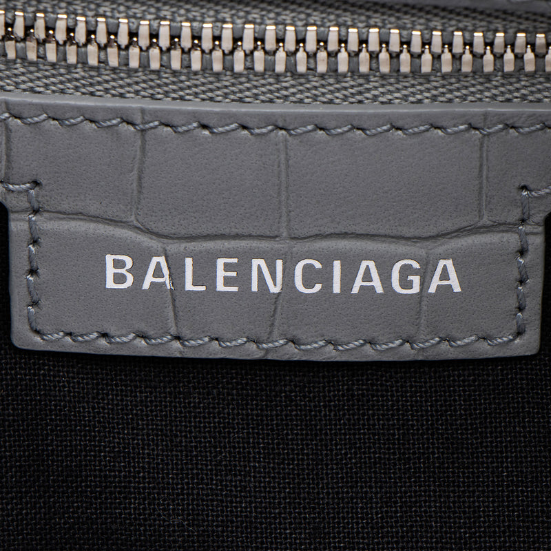 Balenciaga Croc Embossed Le Cagole Small Shoulder Bag (SHF-ymVG4a)