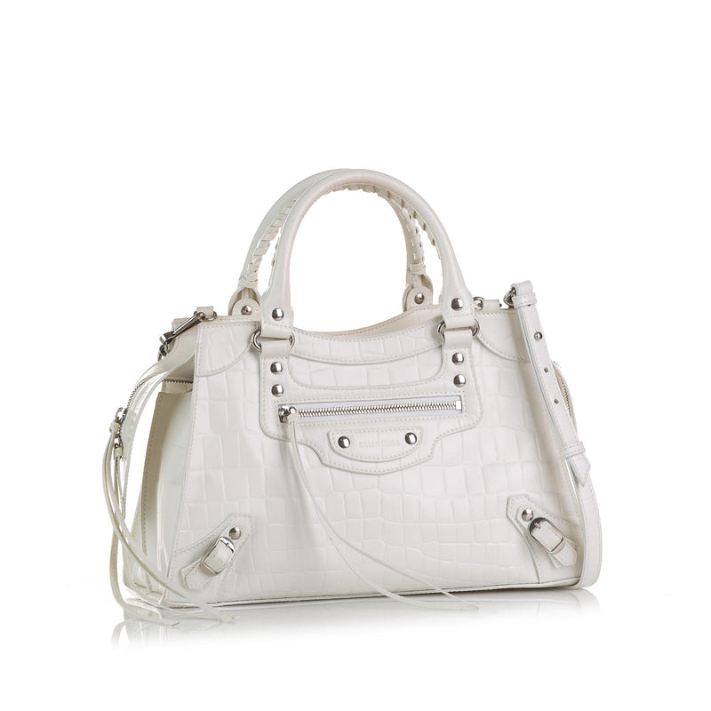 Balenciaga - Neo Classic City S Leather Bag - Womens - White