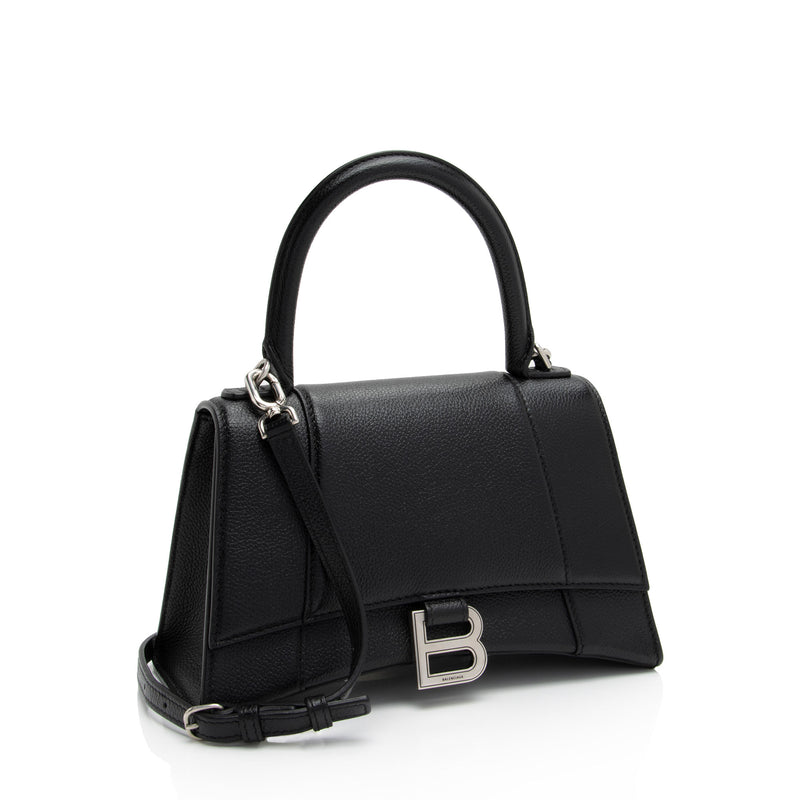 Balenciaga Grained Calfskin Hourglass Small Top Handle (SHF-O1sHR7)