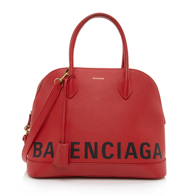 Balenciaga Grained Calfskin Ville Medium Top Handle Bag (SHF-15056)