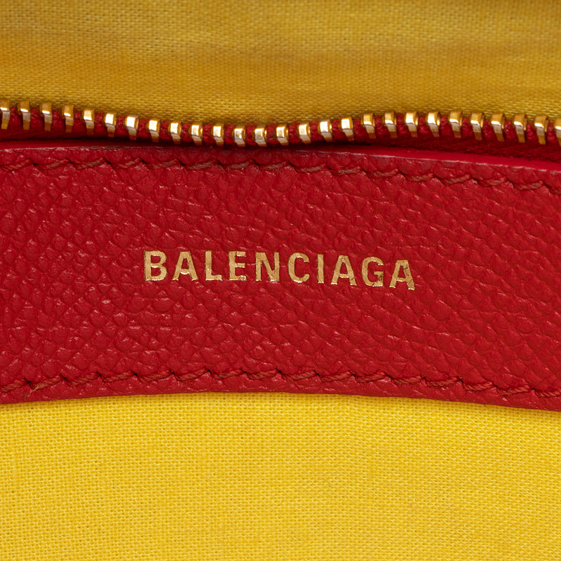 Balenciaga Grained Calfskin Ville Medium Top Handle Bag (SHF-15056)