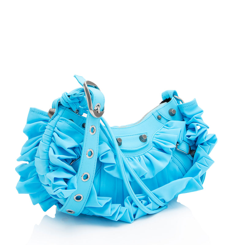 Balenciaga Jersey Ruffles Le Cagole XS Shoulder Bag (SHF-gvOjYM)