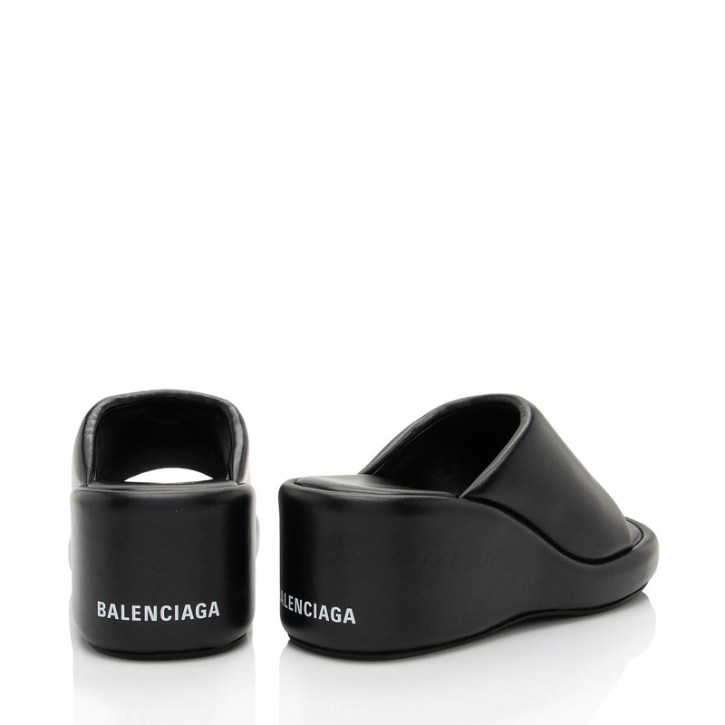 Balenciaga Lambskin Wedge Slides Size 6 36 SHF k4UDxY LuxeDH