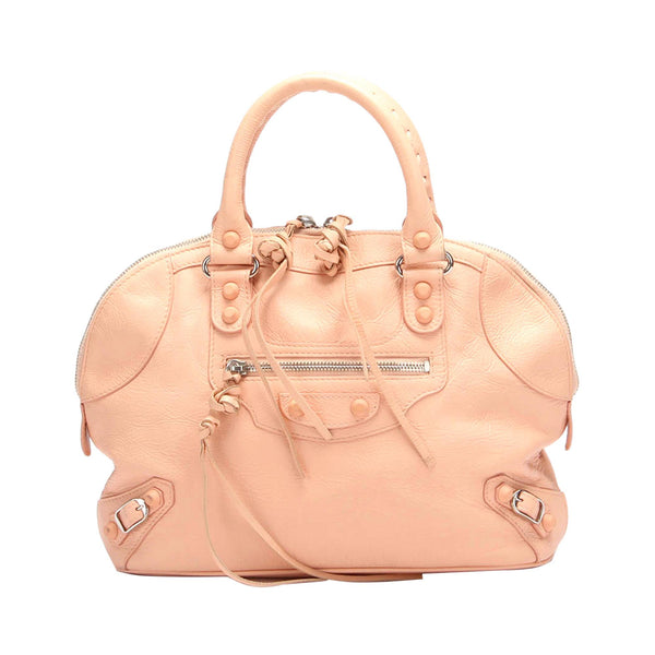 Balenciaga Motocross Classic Bowling Satchel (SHG-1o8sNW)