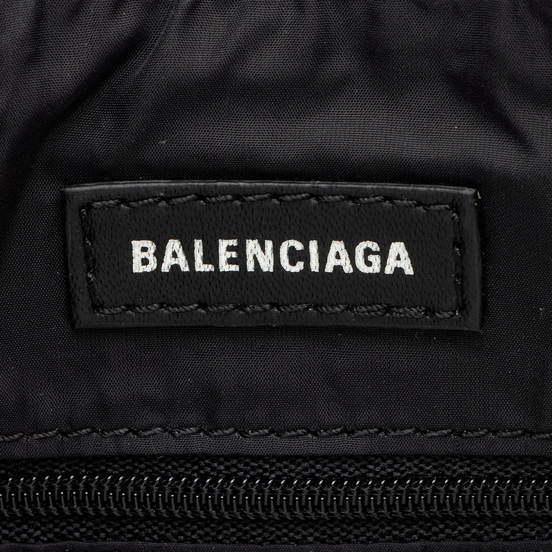 Balenciaga Recycled Nylon Logo Wheel Shoulder Bag SHF YKqW3c LuxeDH